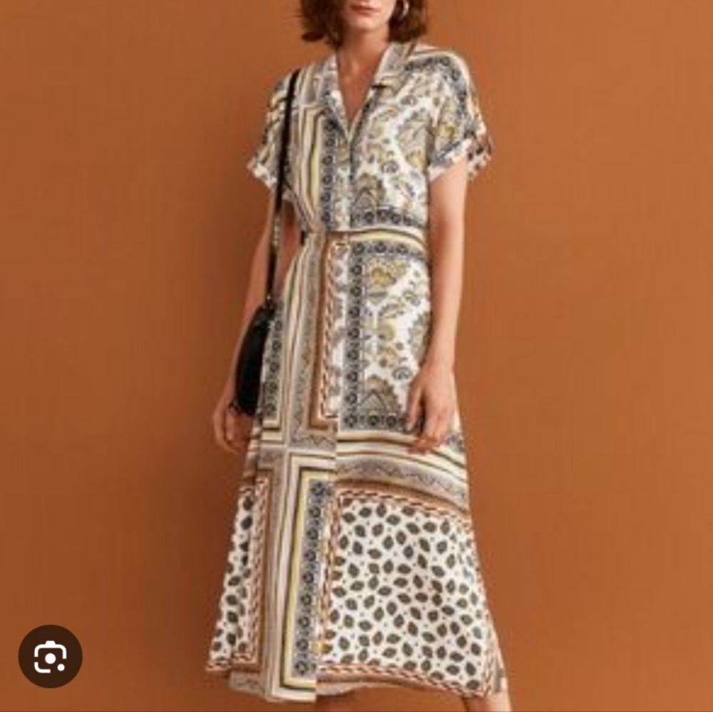 MNG Mango Boho Maxi Dress Size 2